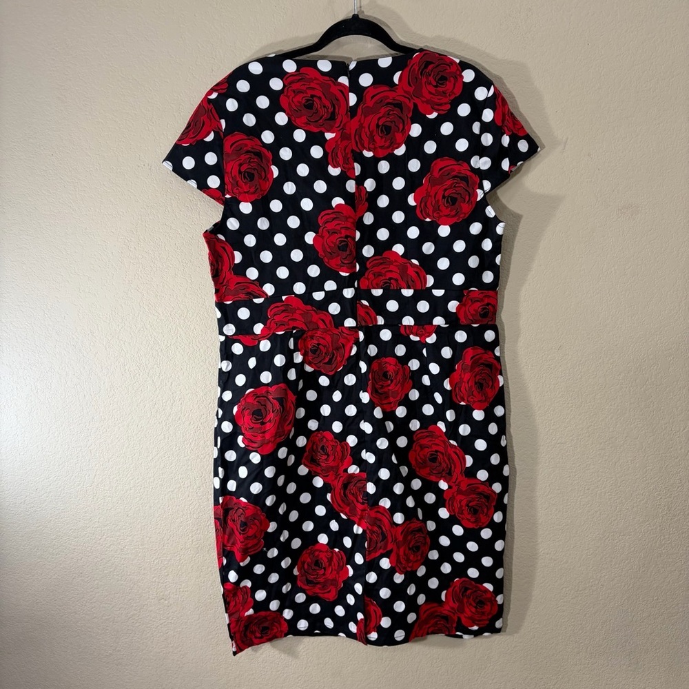 NWT Grace Karin Rose Polka Dot Rockabilly Pinup Retro Party Bodycon Dress 3XL - Picture 6 of 11
